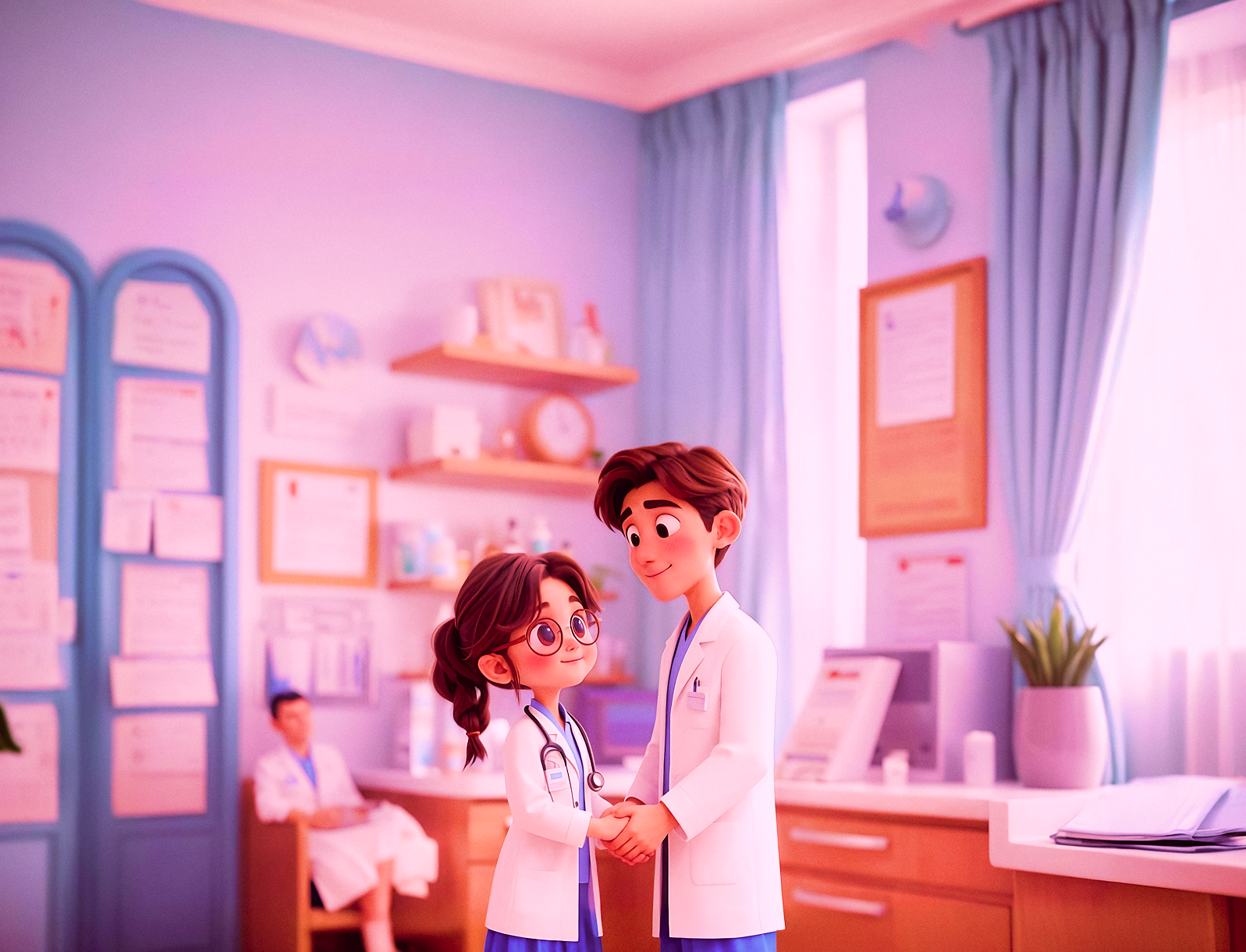 Medical professionals in hospital setting